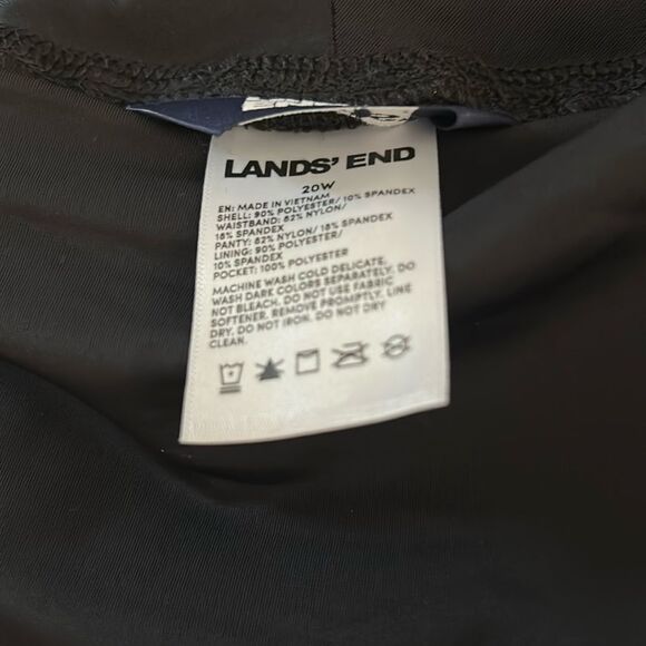 Lands' End Sunshade UPF 50 3 Inch Board Shorts With Panty Black Plus 20w, NEW - Picture 9 of 10